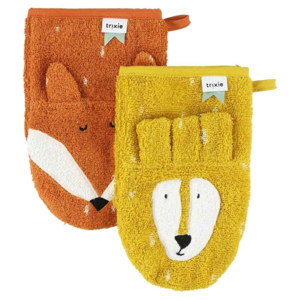Mr. Fox & Mr. Lion - Waschhandschuhe
