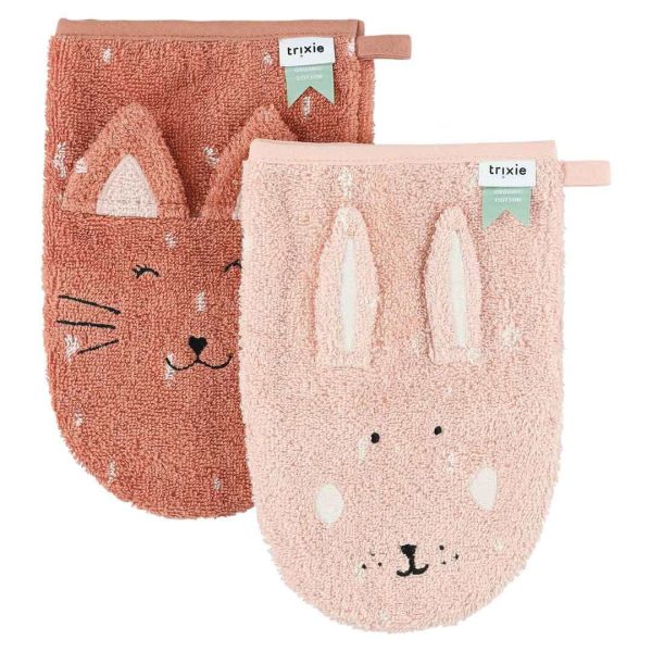 Mrs. Cat & Mrs. Rabbit - Waschhandschuhe