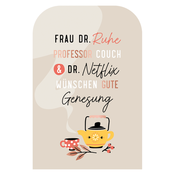 Klappkarte - Frau Dr. Ruhe, Professor Couch