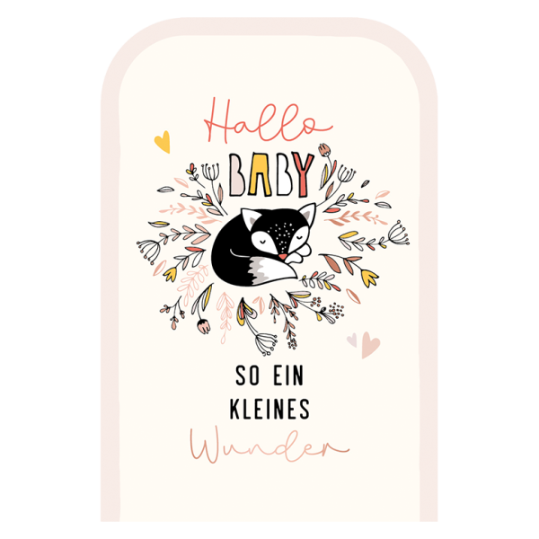 Klappkarte - Hallo Baby so ein kleines Wunder