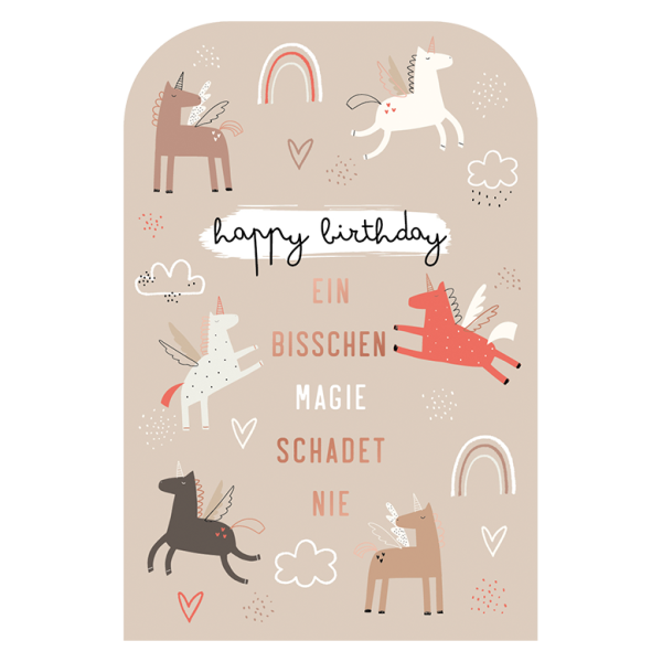Klappkarte - Happy Birthday - ein bisschen Magie