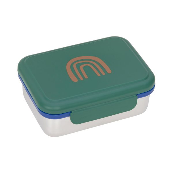 Edelstahl Lunchbox - Brotdose Regenbogen in Grün