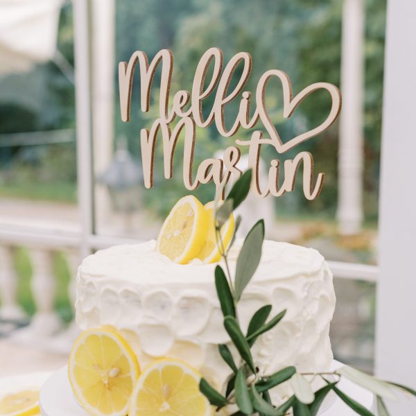 Personalisierter Caketopper - Stecker mit Herz