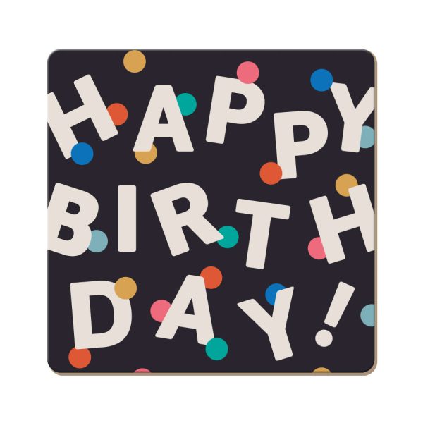 Happy Birthday - Korkuntersetzer