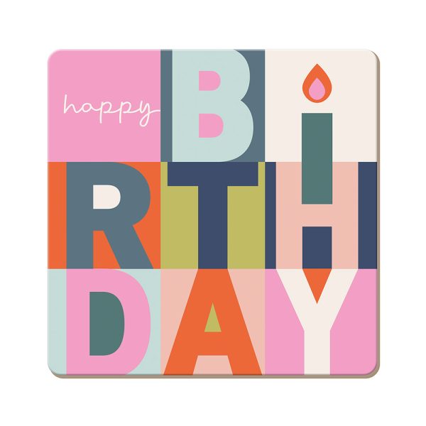 Happy Birthday - Korkuntersetzer
