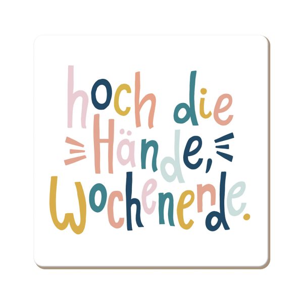 Hoch die Hände - Korkuntersetzer