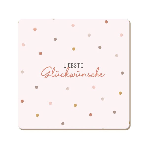 Liebste Glückwünsche - Korkuntersetzer