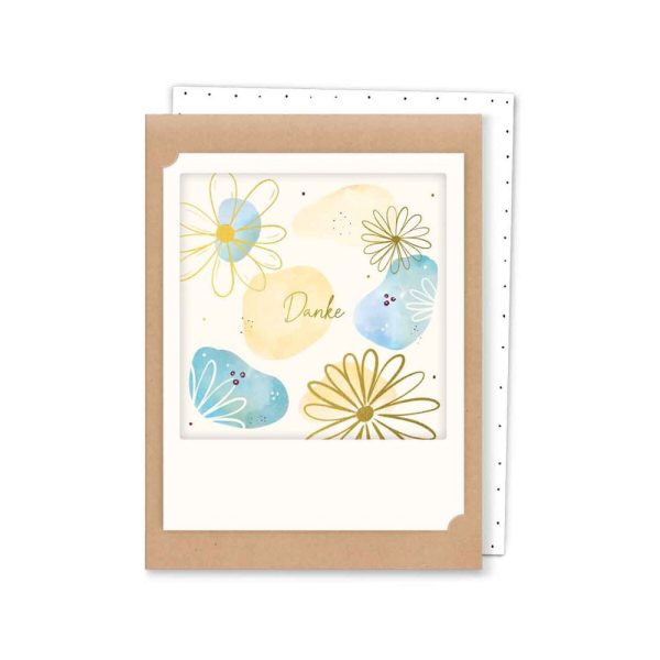 Danke Blumen - kleine Klappkarte