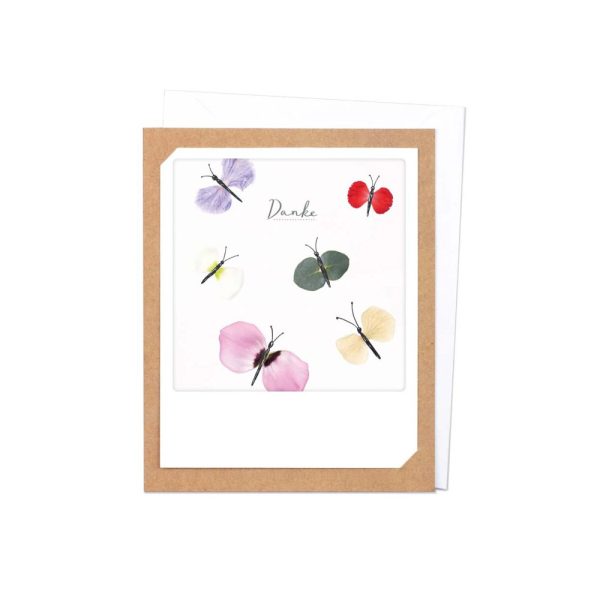 Danke Schmetterlinge - Klappkarte