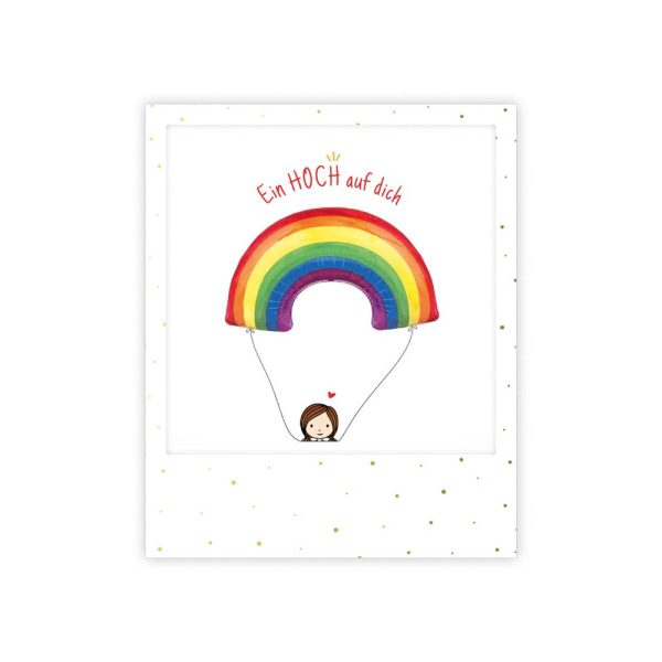 Ein hoch auf dich Regenbogen - Postkarte