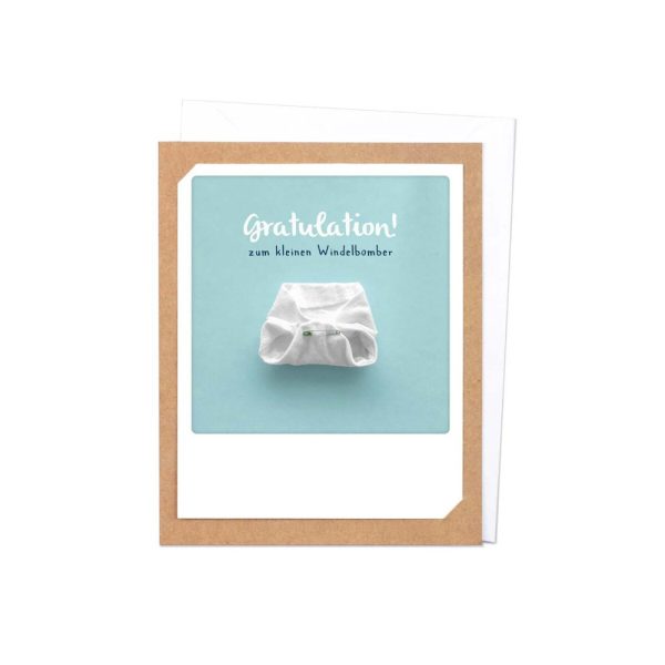 Gratulation zum Windelbomber - Klappkarte