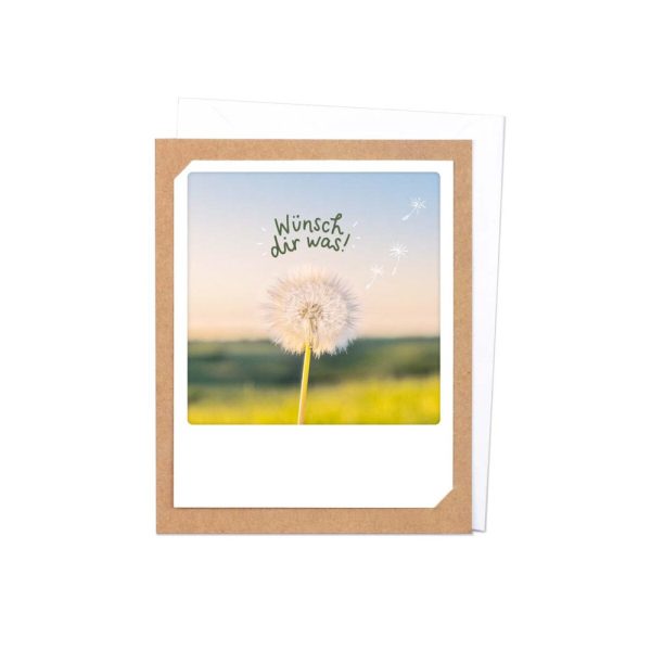 Wünsch dir was Pusteblume - Klappkarte