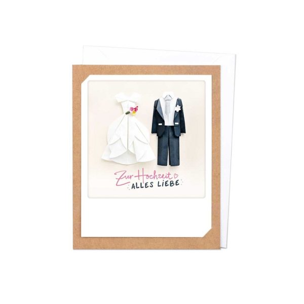 Zur Hochzeit alles Liebe - Klappkarte