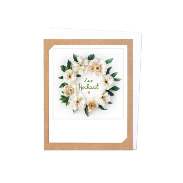 Zur Hochzeit Kranz - Klappkarte