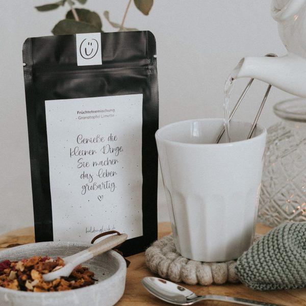 Genieße die kleinen Dinge - Granatapfel Limette Tee