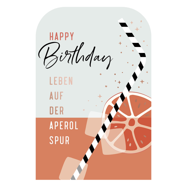 Klappkarte - Leben auf der Aperol Spur