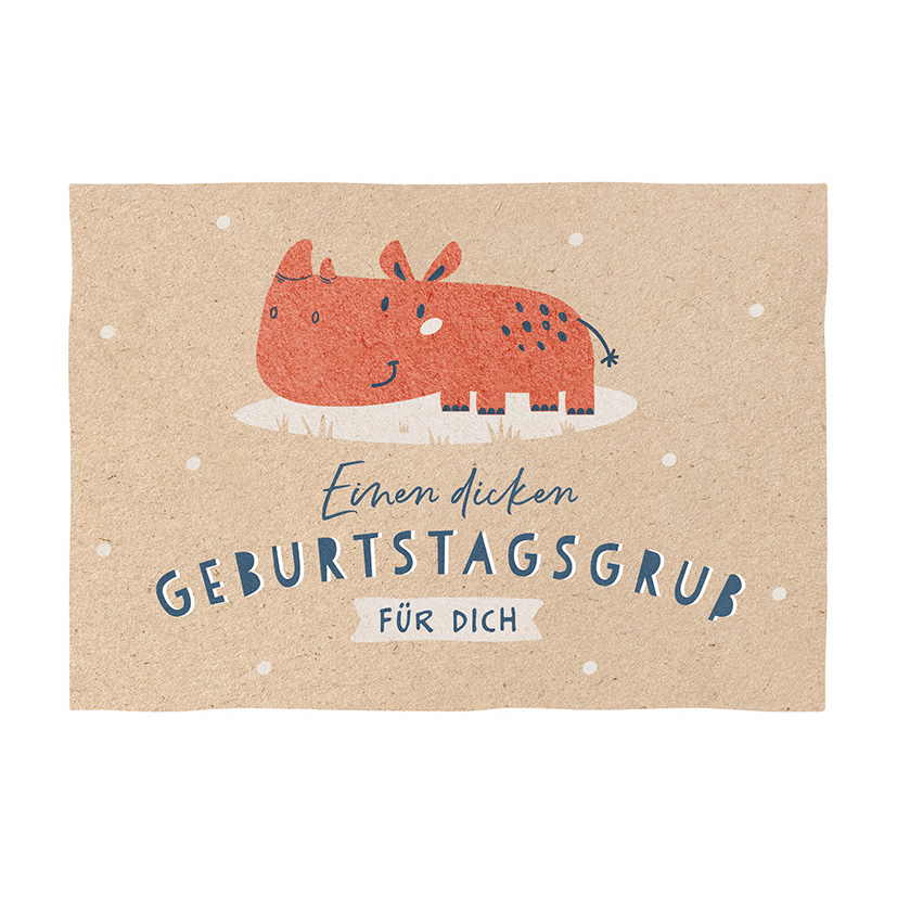 Postkarte - Einen dicken Geburtstagsgruß für dich