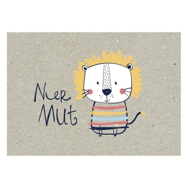 Postkarte - Nur Mut Löwe