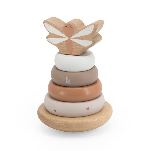 Stapelturm aus Holz - Nougat