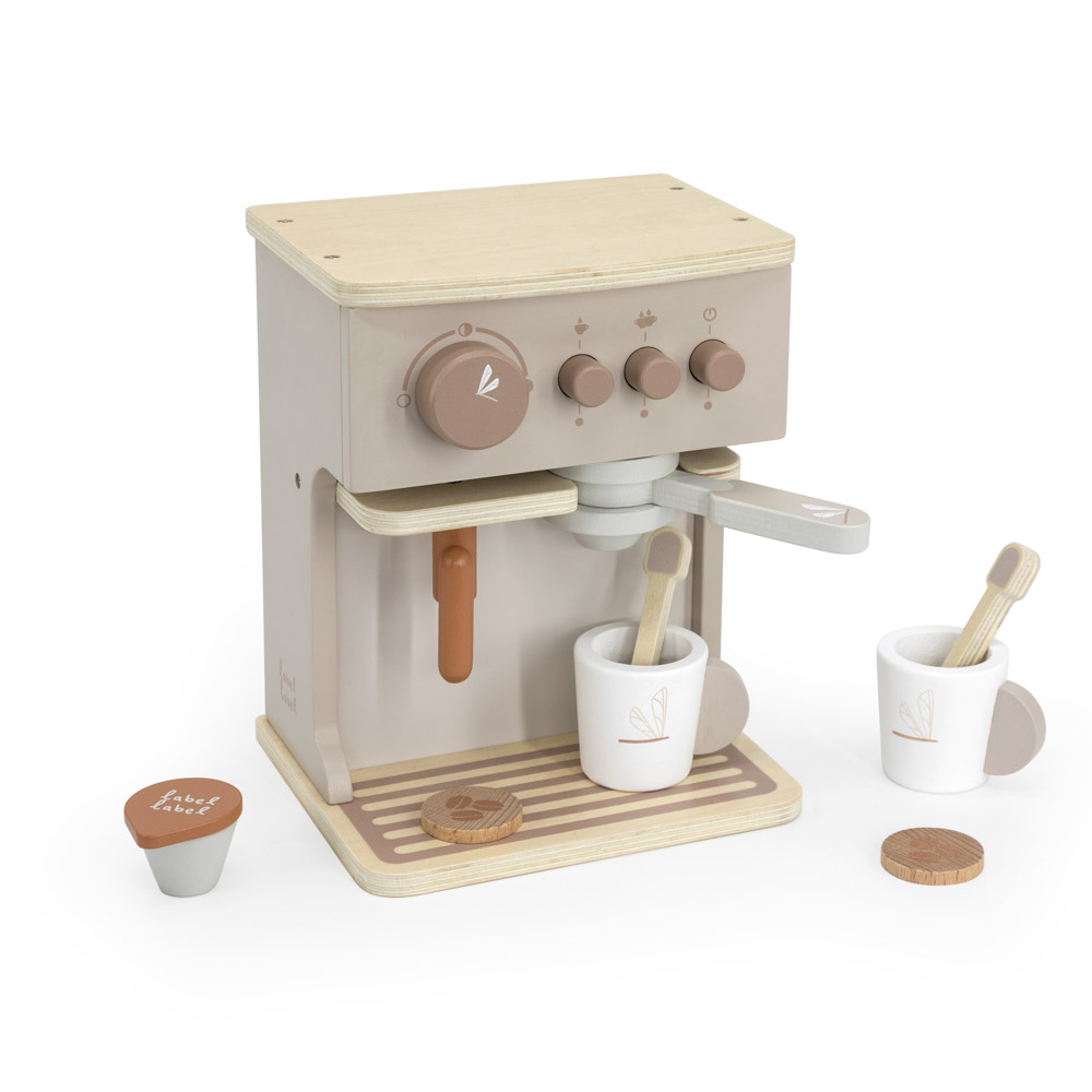 Espresso Maschine aus Holz - Nougat