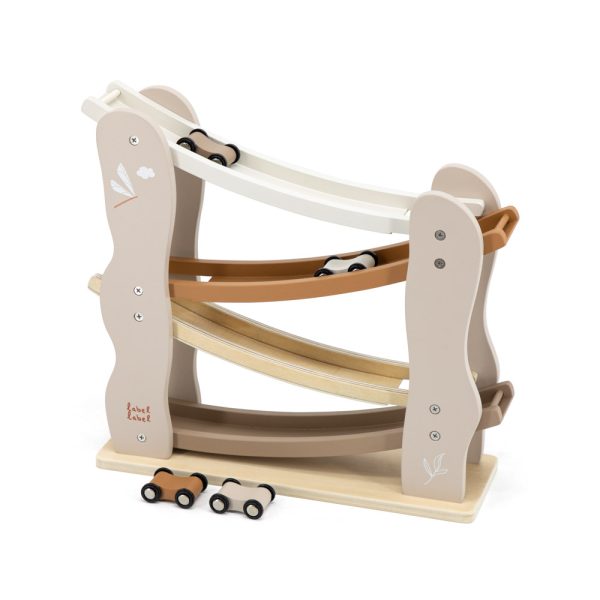 Rennbahn aus Holz - Nougat