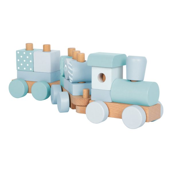 Zug aus Holz - Blau