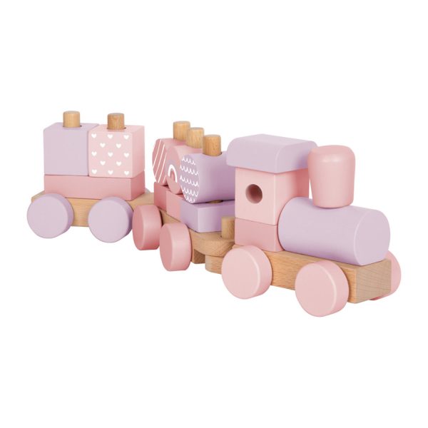 Zug aus Holz - Rosa