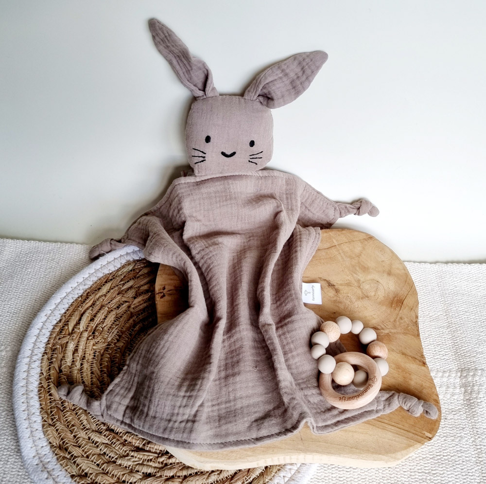 Baby-Kuscheltuch - Hase Sand