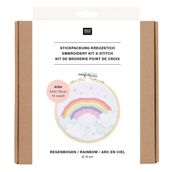 Regenbogen Stickrahmen - Stickpackung
