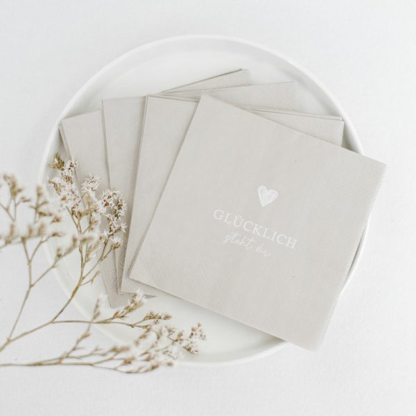 Serviette - Glücklich steht dir