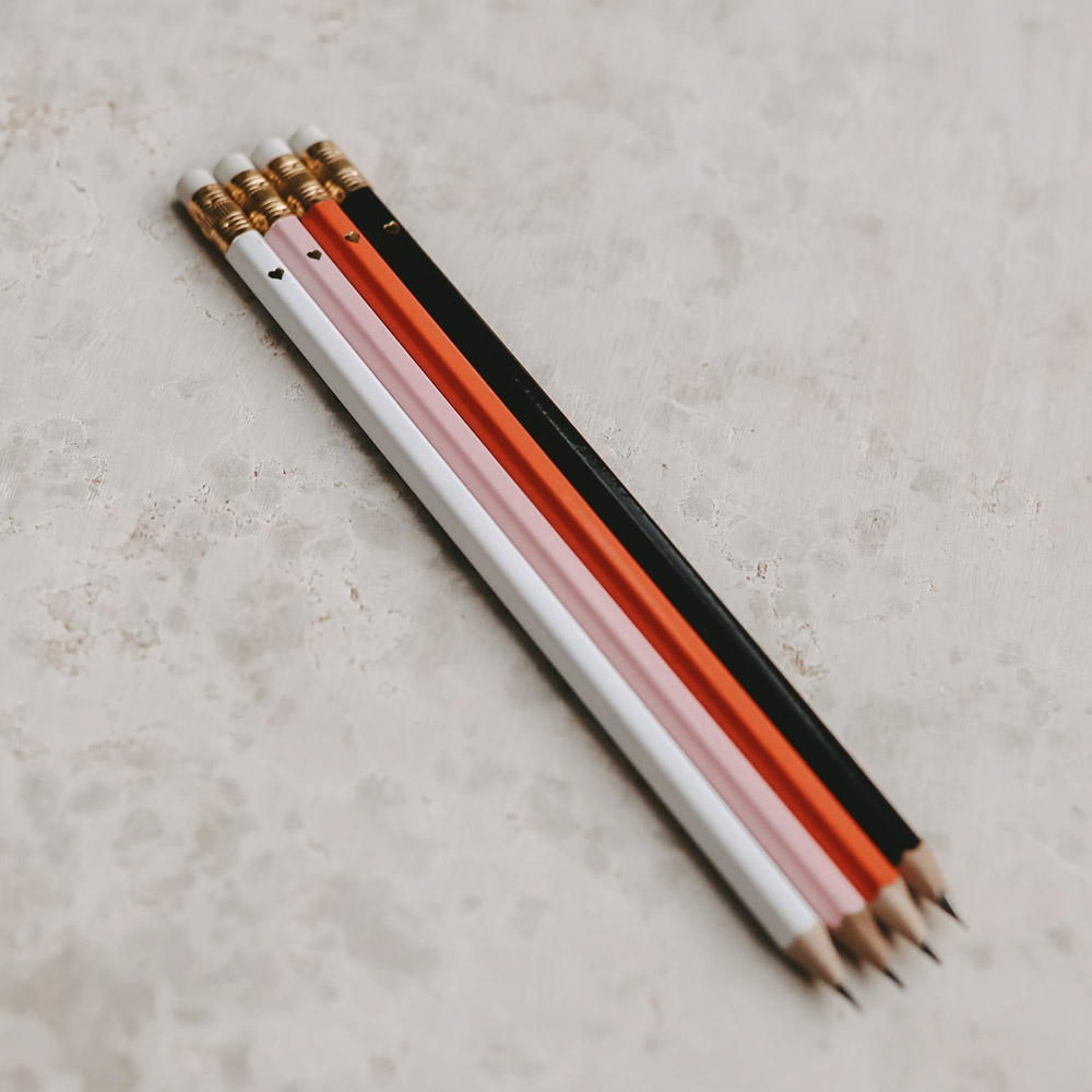 Bleistift Set in Rosa