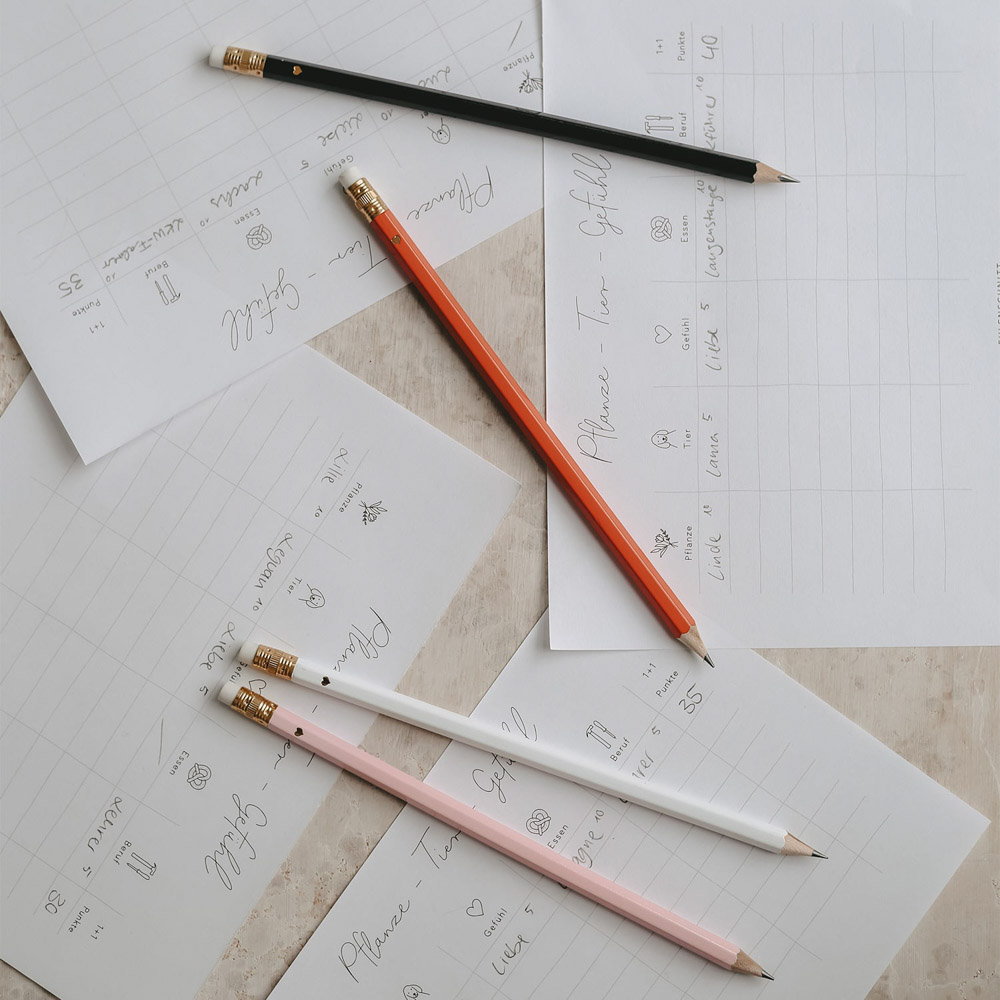 Bleistift Set in Rosa – Bild 4
