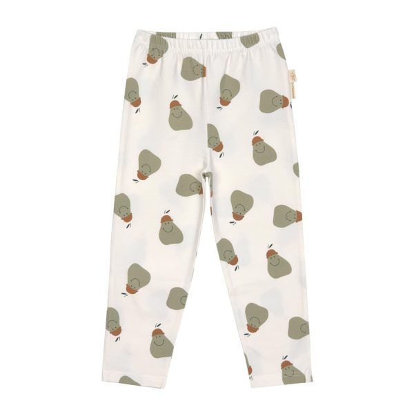Kinder Leggings - Birne in Weiß