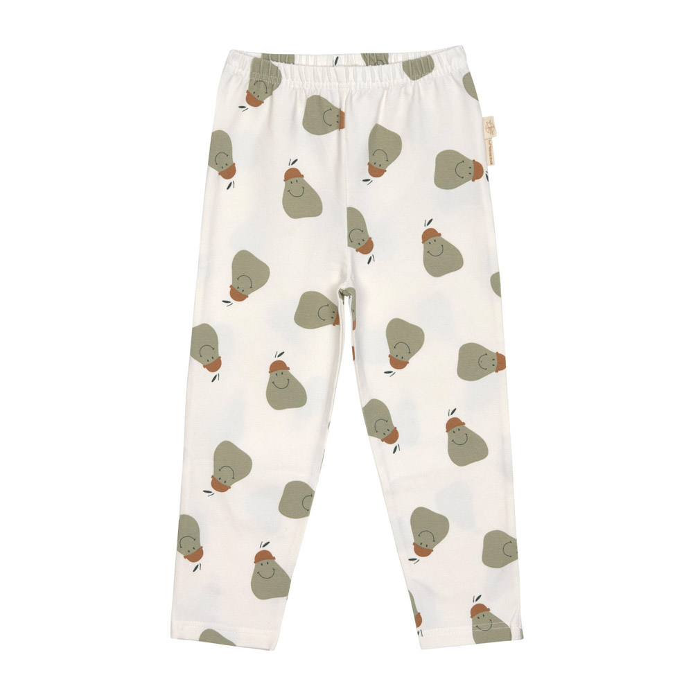 Kinder Leggings - Birne in Weiß