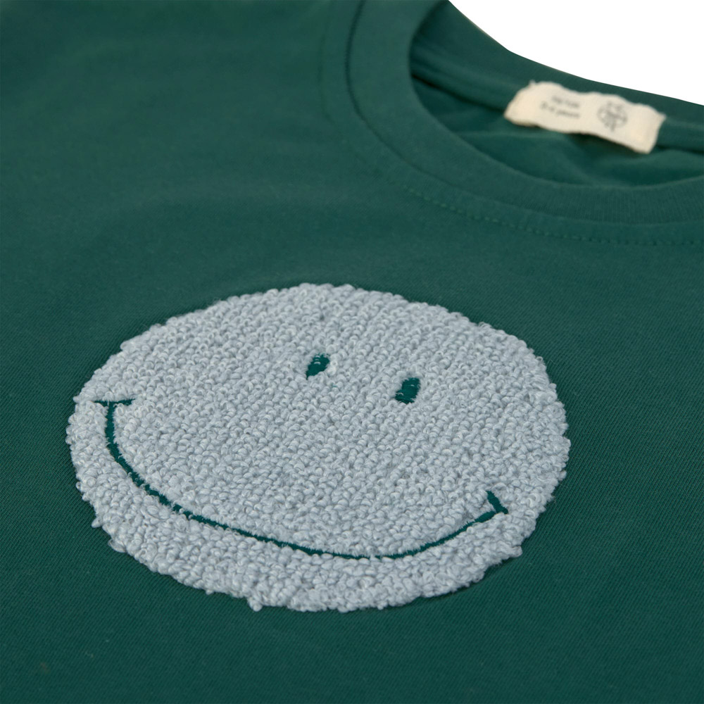 Kinder T-Shirt - Smile in Dunkelgrün – Bild 2
