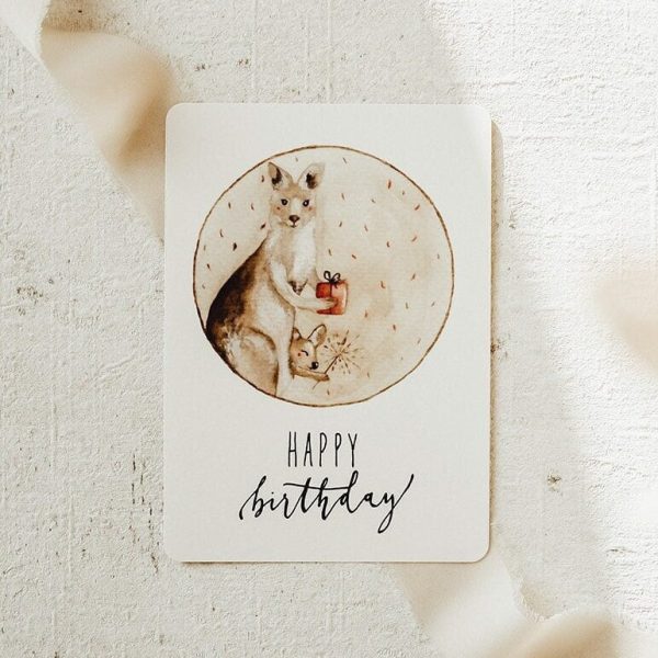 Postkarte - Happy Birthday Känguru