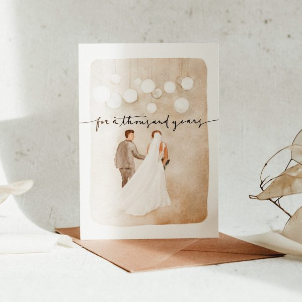 Klappkarte mit Umschlag - For a thousand years Hochzeit