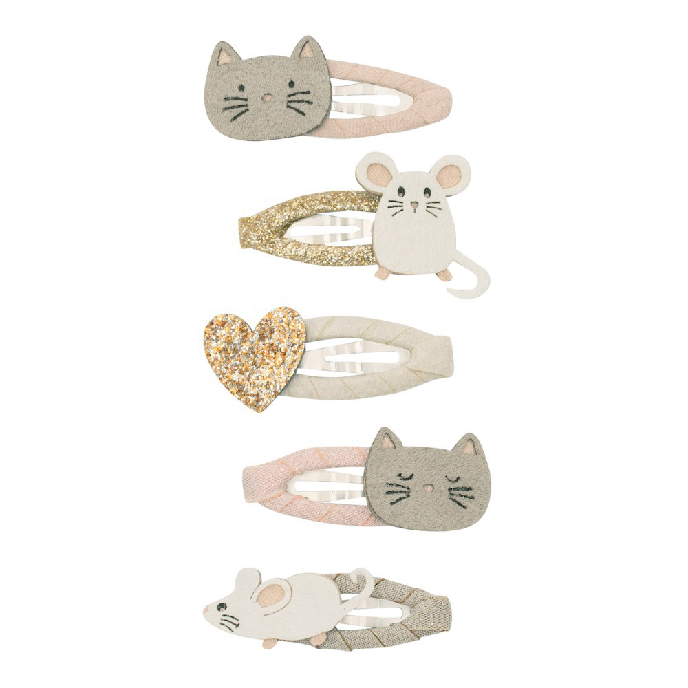 Katze & Maus Clips - Haarklammern