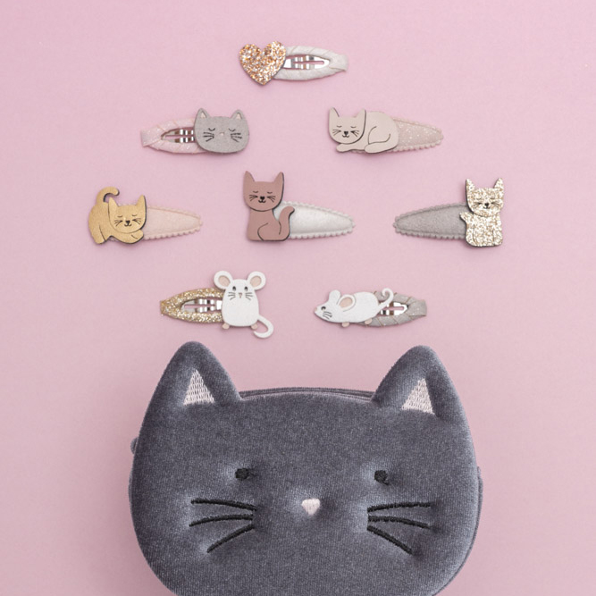 Katzen Clips - Haarklammern – Bild 3