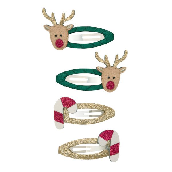 Rudolph & Zuckerstangen Clips - Haarklammern