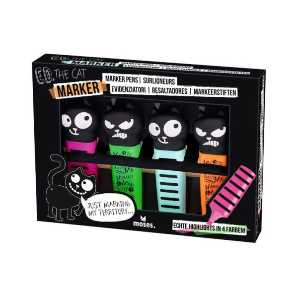 Ed the Cat Ed-Marker 4er Set