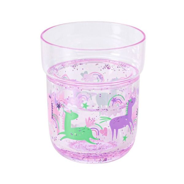 Einhorn - Glitzer-Trinkbecher