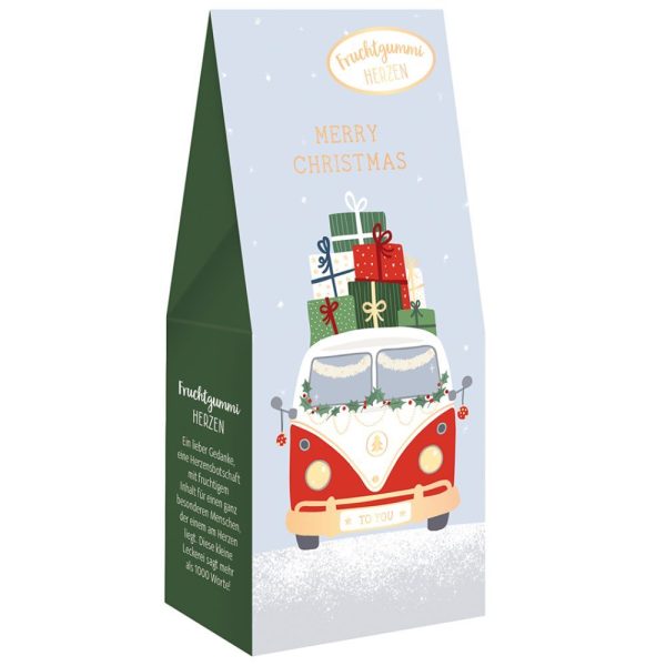 Merry Christmas Bus - Fruchtgummi-Herzen