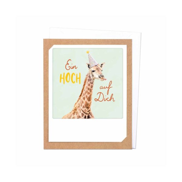 Ein Hoch auf dich Giraffe - Klappkarte