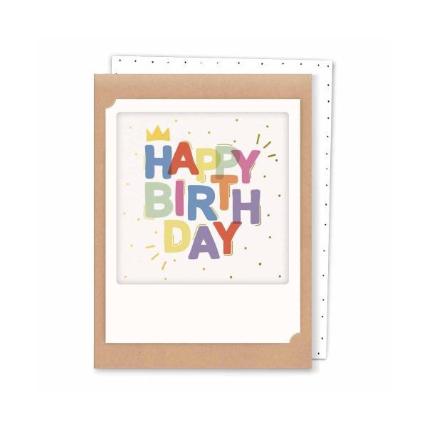 Happy Birthday Letters - Kleine Klappkarte