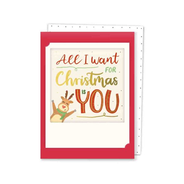 All I want for christmas is you - Kleine Klappkarte