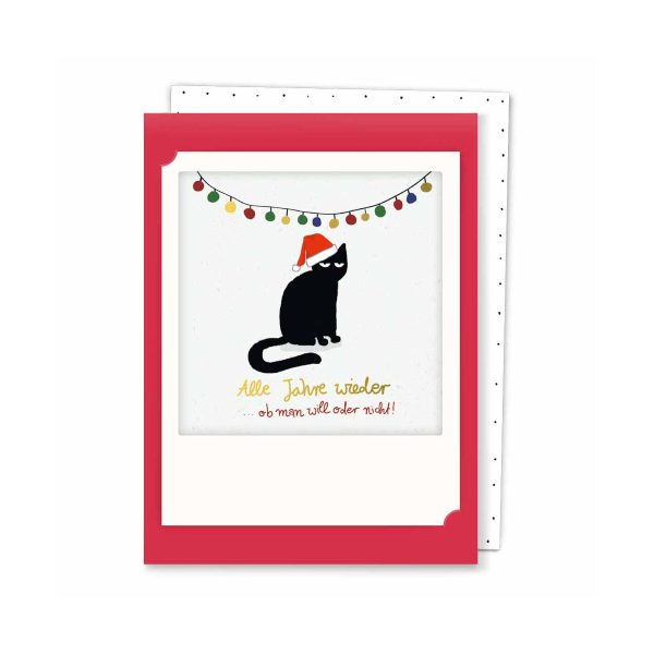 Alle Jahre wieder ob man will oder nicht - Kleine Klappkarte