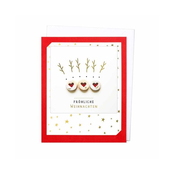 Fröhliche Weihnachten Plätzchen - Klappkarte