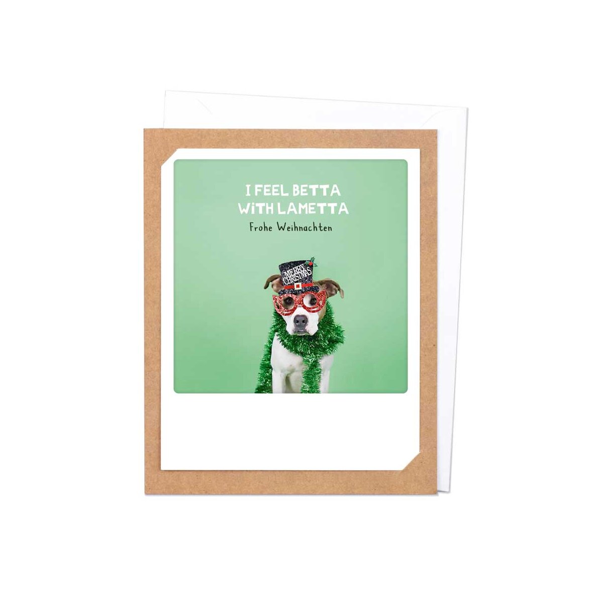 I feel betta with lametta - Klappkarte