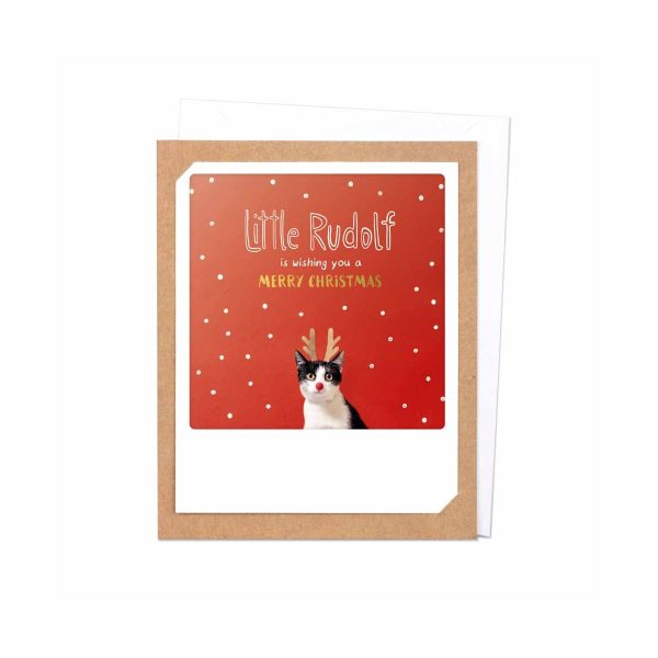 Merry Christmas little Rudolf - Klappkarte